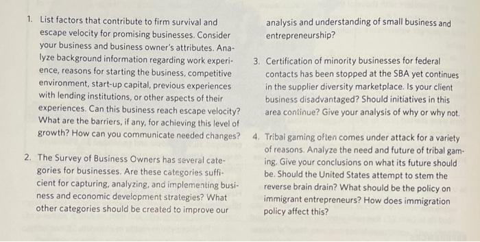 Only need two questions answered. HELP! 1. List