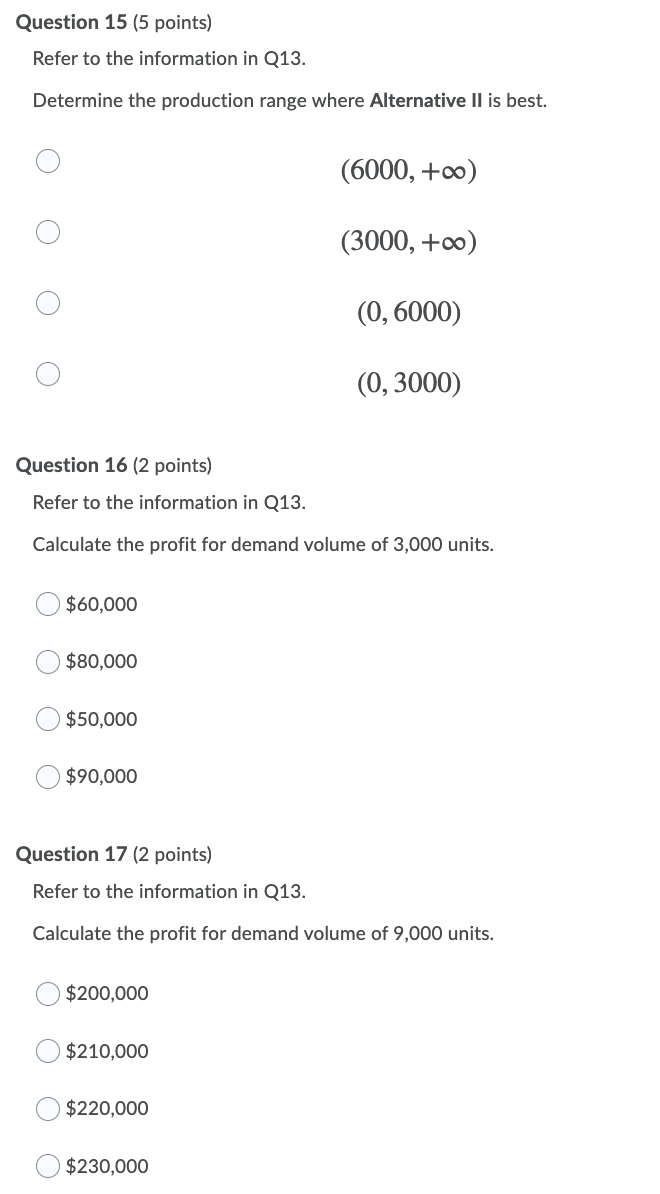 please answer all parts Question 13 (2 points) A