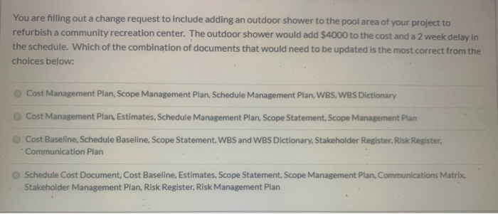 You are filling out a change request to include