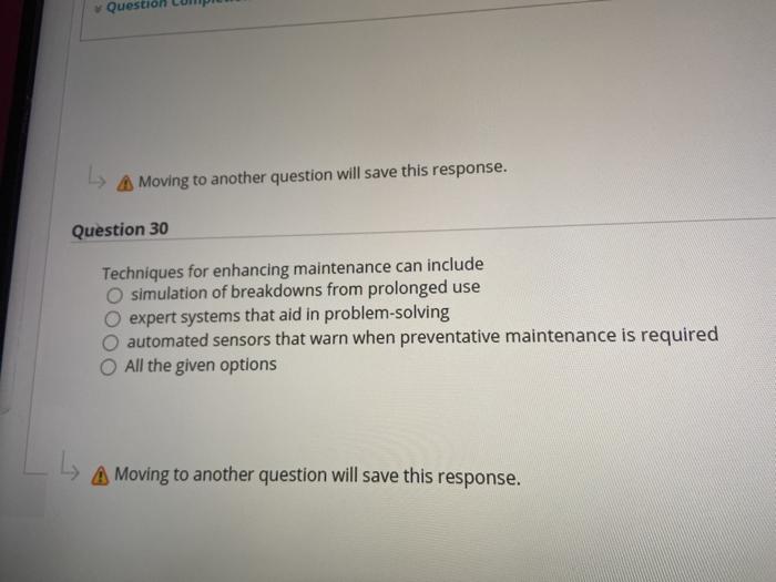 Quest L A Moving to another question will save