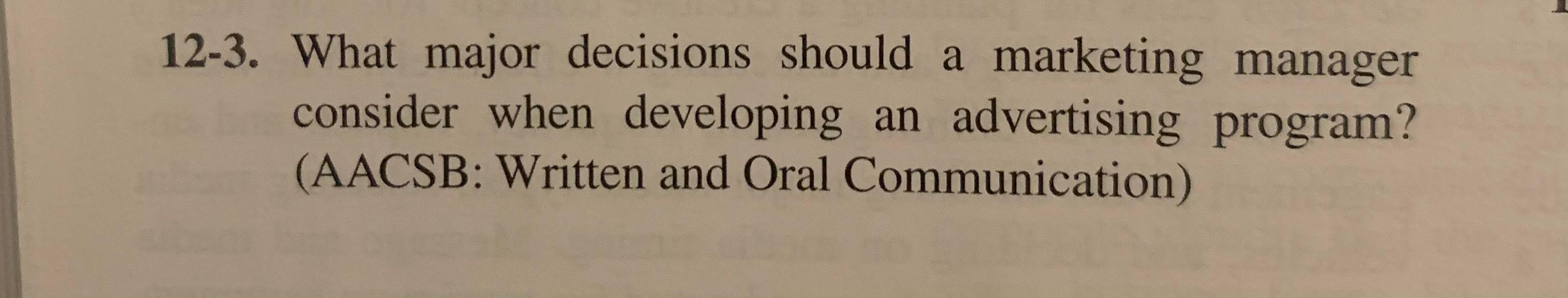 Discussion Questions 12-4. 12-1. How do marketers