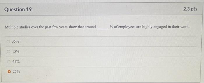 Question 19 2.3 pts Multiple studies over the