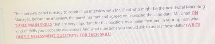 The interview panel is ready to conduct an