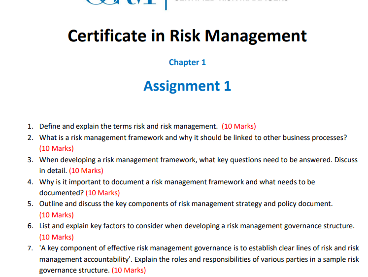 risk management UCL Certificate in Risk