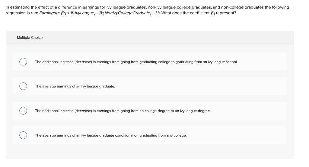 In estimating the effect of a difference in