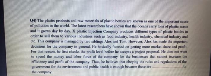 (4) The plastic products and raw materials of