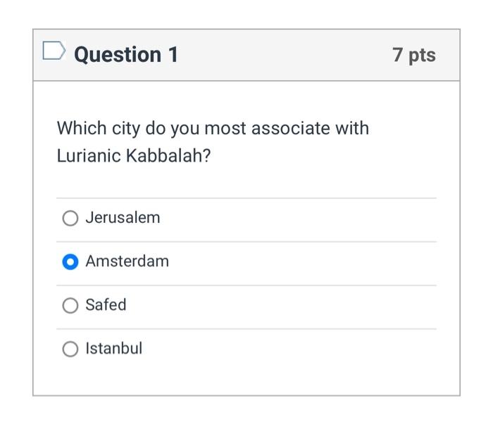 please correct answer Question 1 7 pts Which city