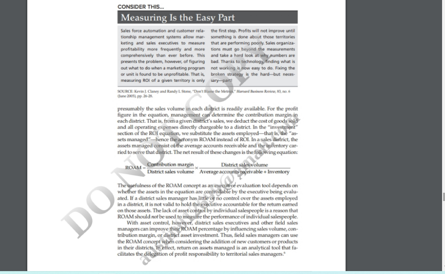Measuring is the Easy Part Discussion Please read