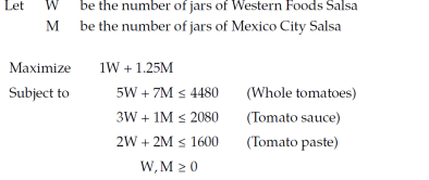 Toms Inc. makes two salsa products: Western Foods