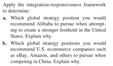Apply the integration-responsiveness framework to