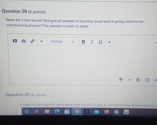 I need this ASAP please Question 28 (6 points)