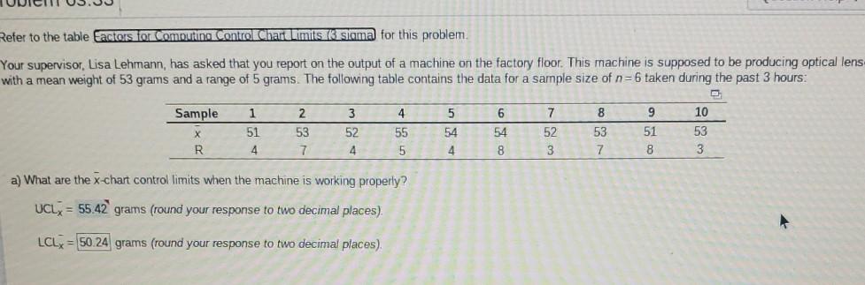 Refer to the table Eactors for Computing Control