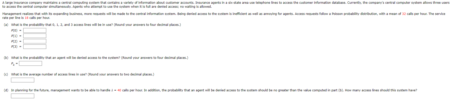 A large insurance company maintains a central