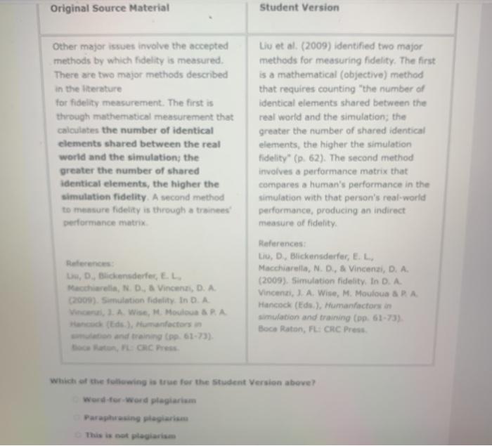 che case below, the original source material is