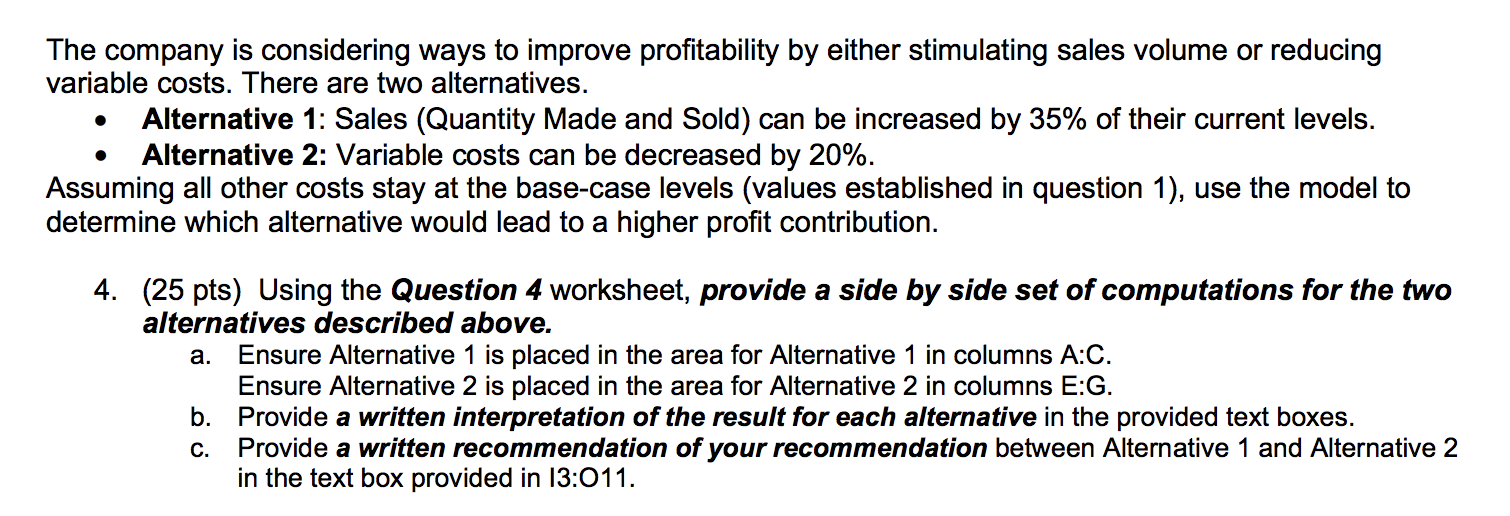 Problem: Big Al Plastics produces a variety of