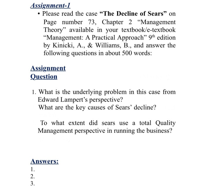 The total of the answers should be 500 words, not