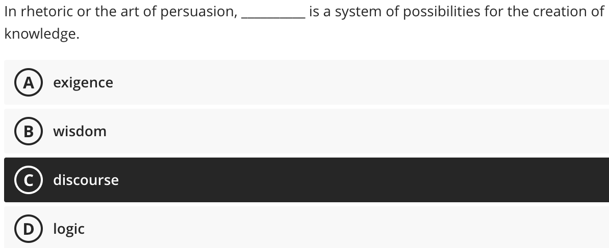 is a system of possibilities for the creation of