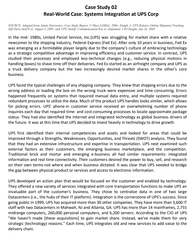 What did you learn from this "Systems Integration