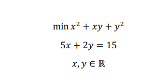 Calculate the optimal solution for the following