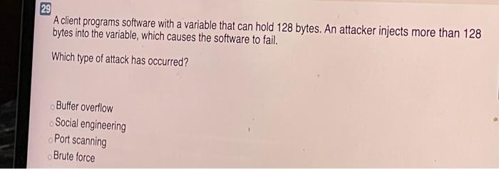 27 A hacker sends traffic indicating that a