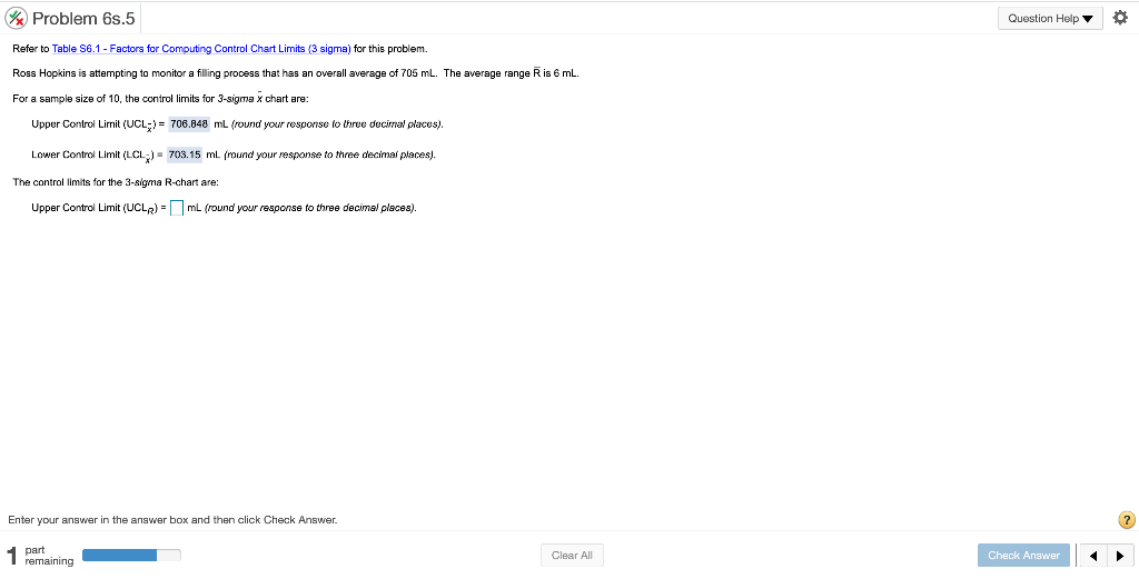 W Problem 65.5 Question Help 0 Refer to Table
