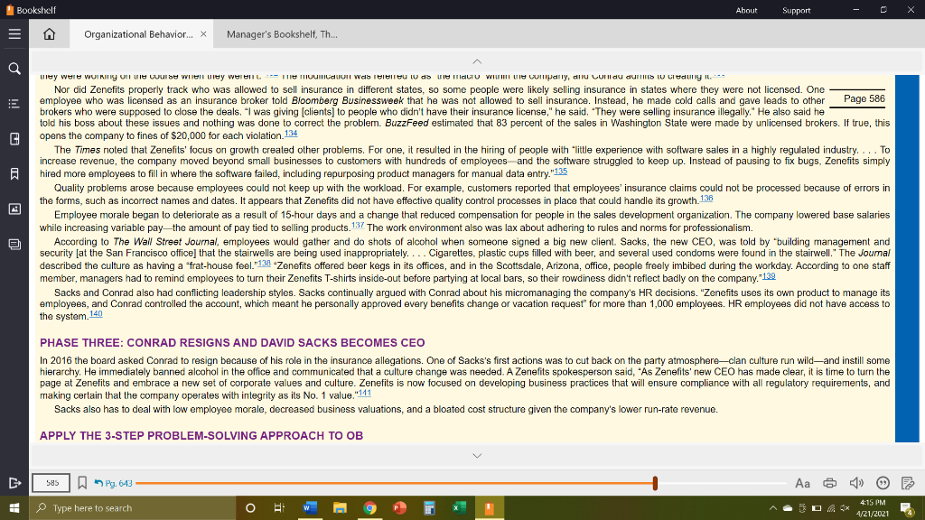 APPLY THE 3-STEP PROBLEM-SOLVING APPROACH TO OB