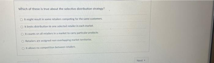 Which of these is true about the selective