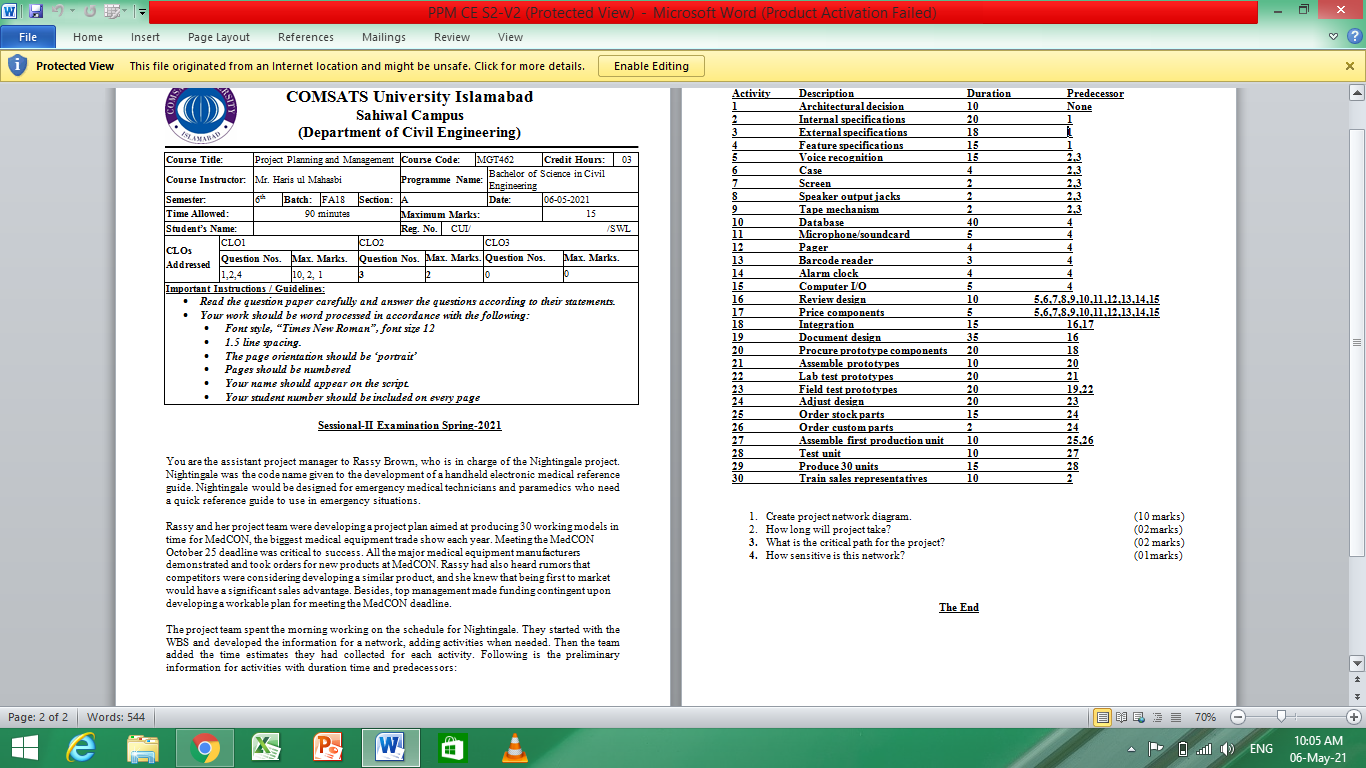 I NEED THIS IN 1 HOUR AND IN WORD FILE FORMAT W