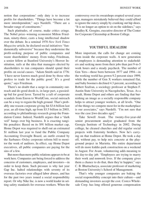 CASE 5.6 The Debate over Doing Good Brian Grow,