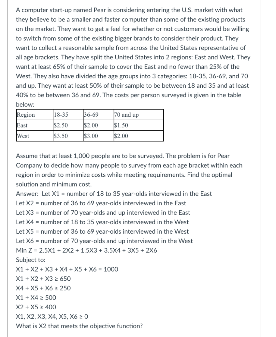 A computer start-up named Pear is considering