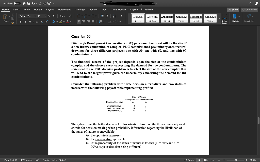 DECISION ANALYSIS COURSE AutoSave OFF DEF ABU a