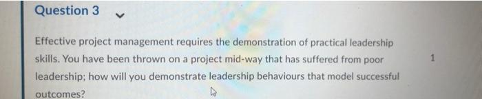 My subject is project management ..please answer