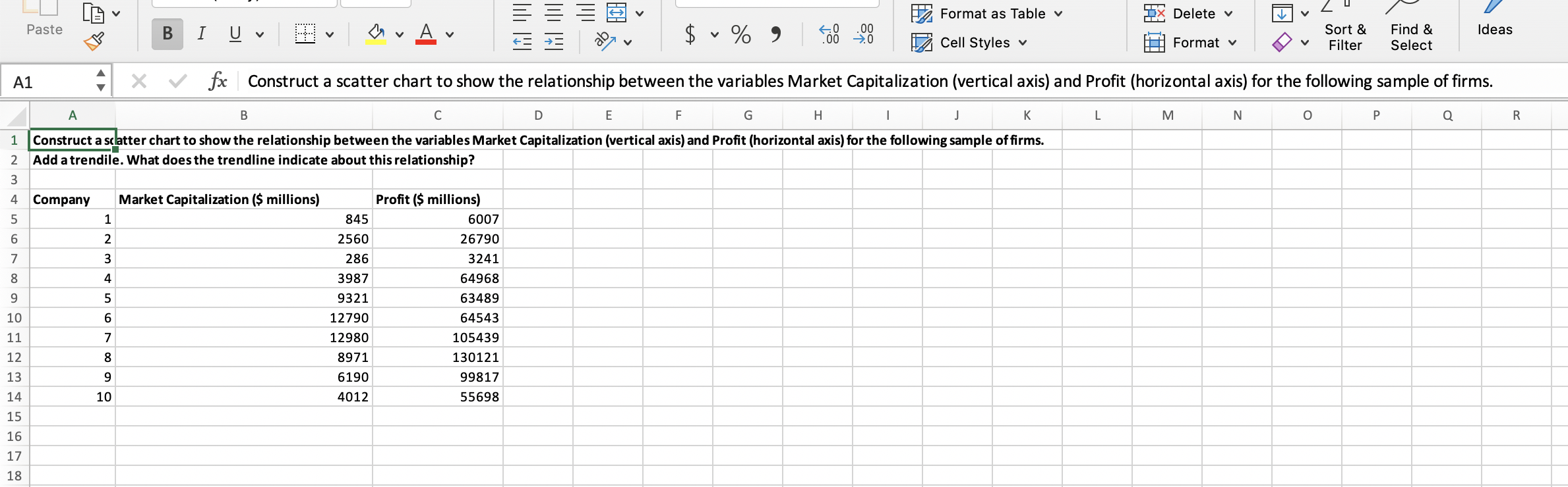 B U % 00 8 Cell Styles Format v Filter Select A1