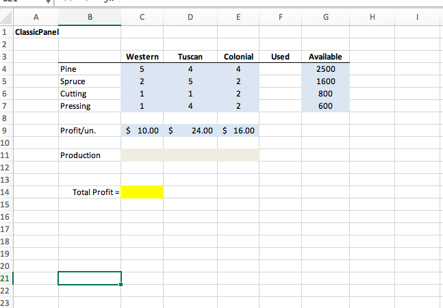 B D E F G H 1 ClassicPanel 2 3 Western Tuscan