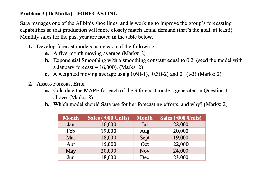 please write answer in notebook Problem 3 (16