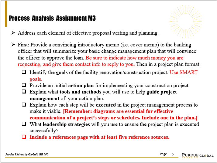 Process Analysis Assignment M3 Address each