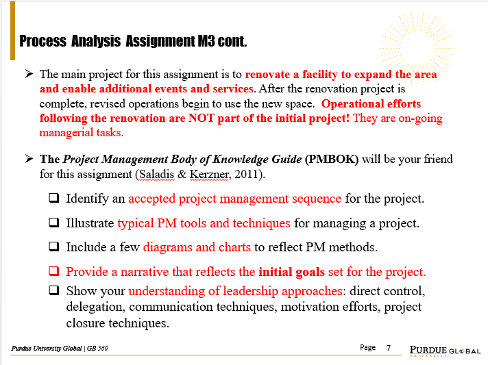 Process Analysis Assignment M3 Address each