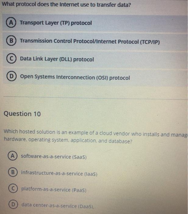 What protocol does the Internet use to transfer