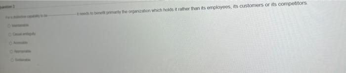Question 1 Dynamic capabilities come in many