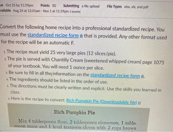 Rue Oct 25 by 11:59pm Points 50 Submitting a file