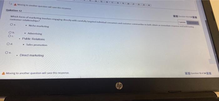 A Moving to another question will save this