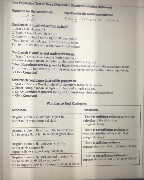 7. (a) Use the sample data to construct a 95%