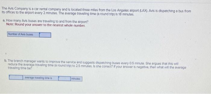 The Avis Company is a car rental company and is