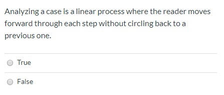 Analyzing a case is a linear process where the