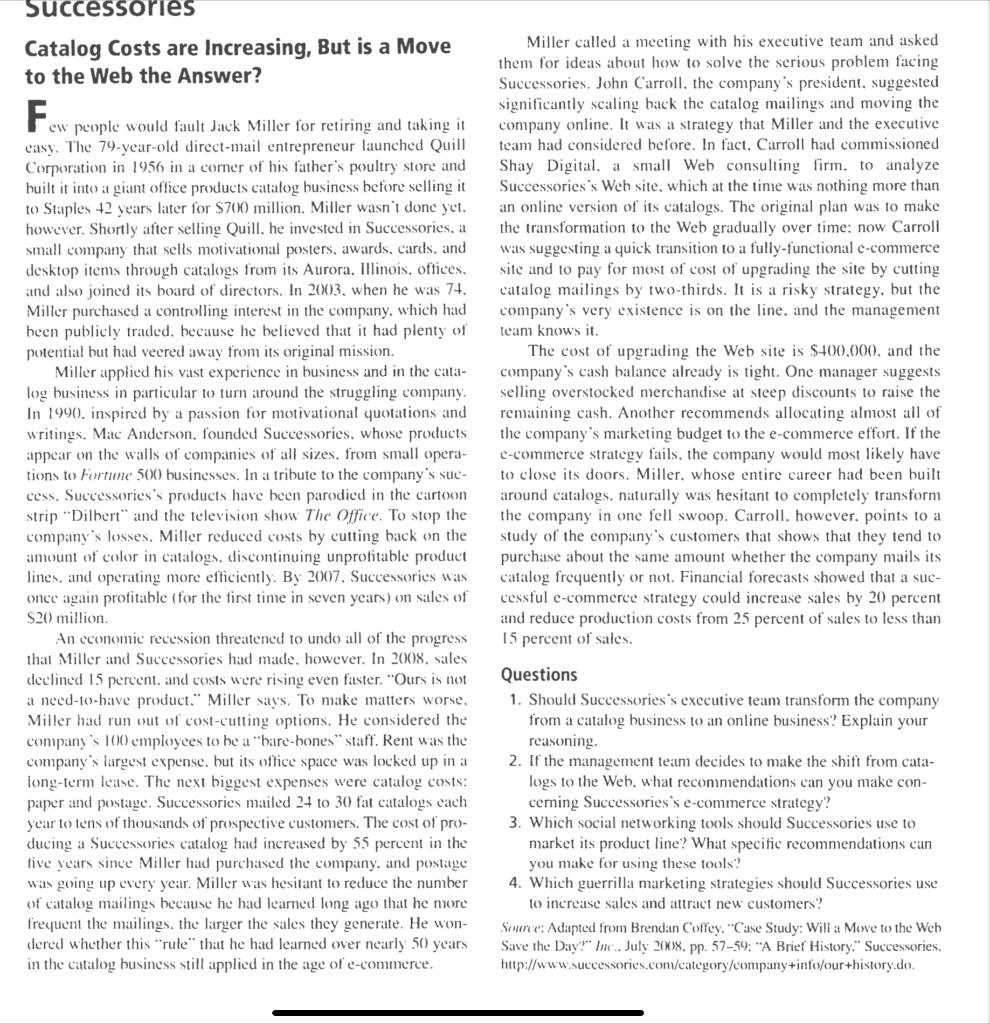 1. summarise the case study and identify its