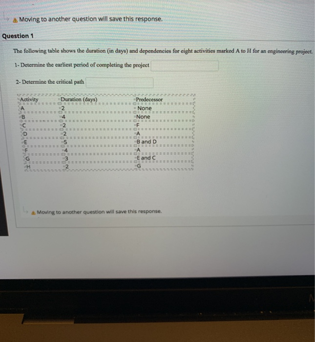 engineering mangement Moving to another question