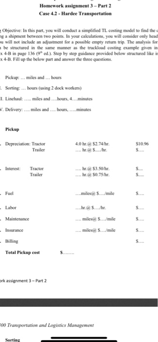 SCM 3300 Transportation and Logistics Management
