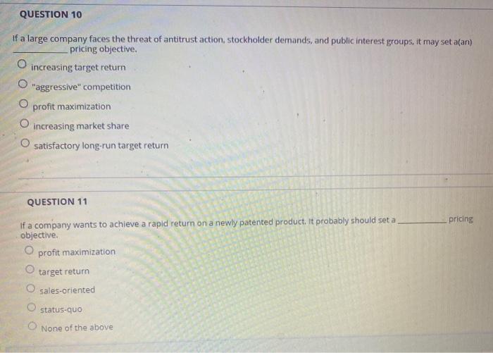 QUESTION 6 If a marketer doesn't know the shape
