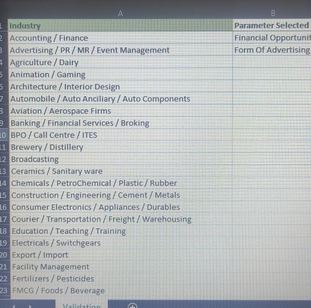 what are the critical parameter to select