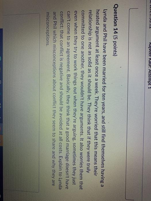 IL LLIL.1.2012 Rajveer Raur. Attempt 1 Question